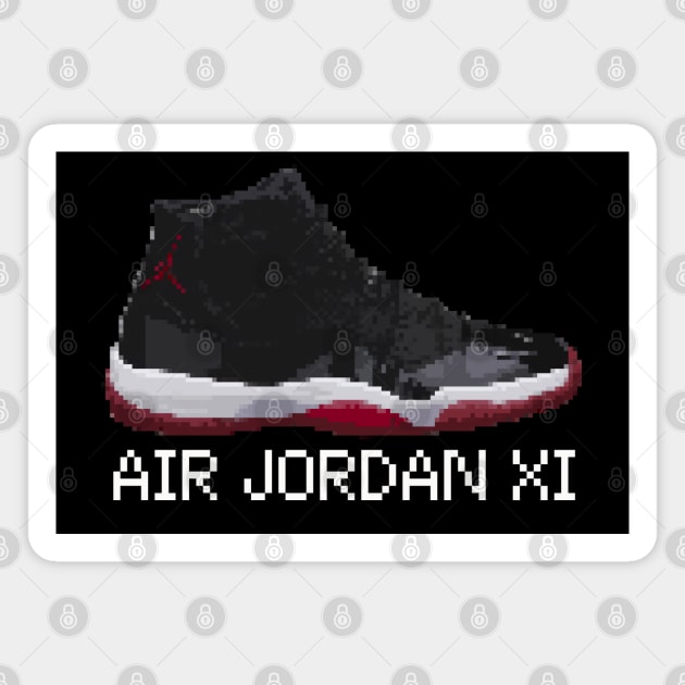 AJ XI - Pixelated art Magnet by Buff Geeks Art